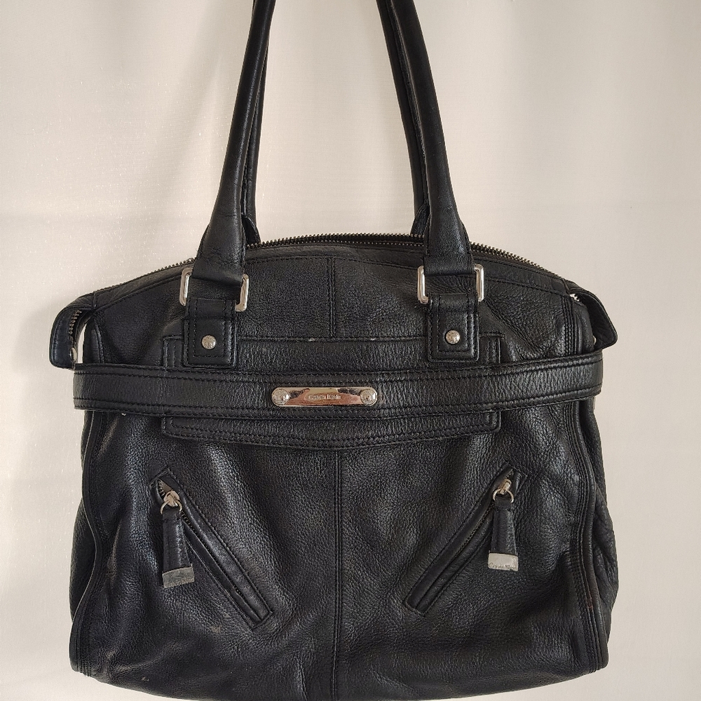 Black Leather Tote Bag